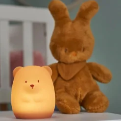 Veilleuse ours en silicone marron