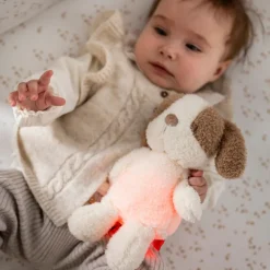 Veilleuse peluche chien - Teddy - Vanille