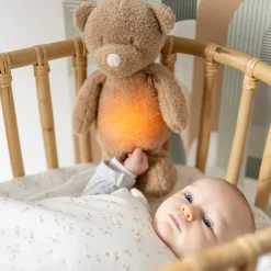 Veilleuse peluche Sleepy - Ours - Teddy Caramel - 19 cm