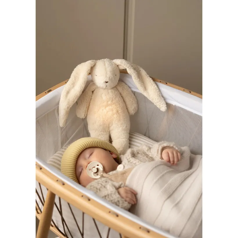Veilleuse peluche Son & Lumière Lapin Polar Natur coton bio