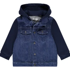 Veste bi-matière à capuche pour bébé garçon