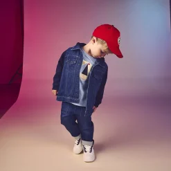 Veste bi-matière à capuche pour bébé garçon