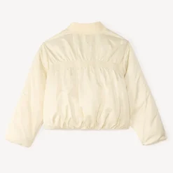 Veste bomber fille en toile avec broderie fleurie