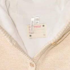 Veste à capuche en tricot avec broderie coeur pour bébé fille