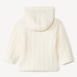 Veste à capuche en tricot doublé velours pour bébé