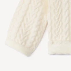 Veste à capuche en tricot doublé velours pour bébé