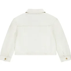 Veste courte en jean avec rivets pour fille