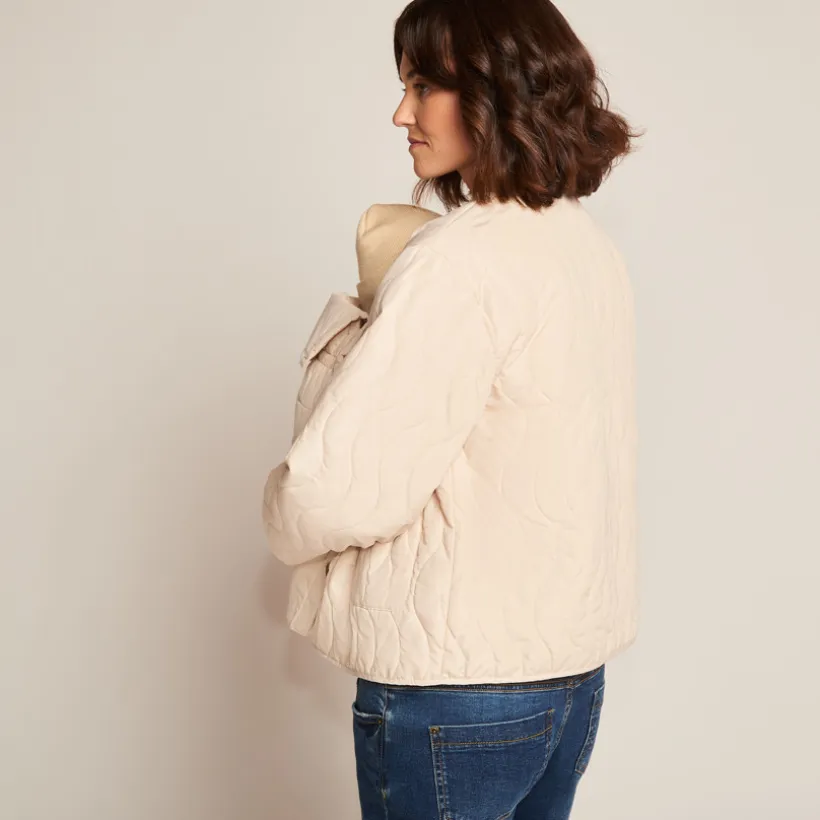 Veste de grossesse évolutive en toile matelassée