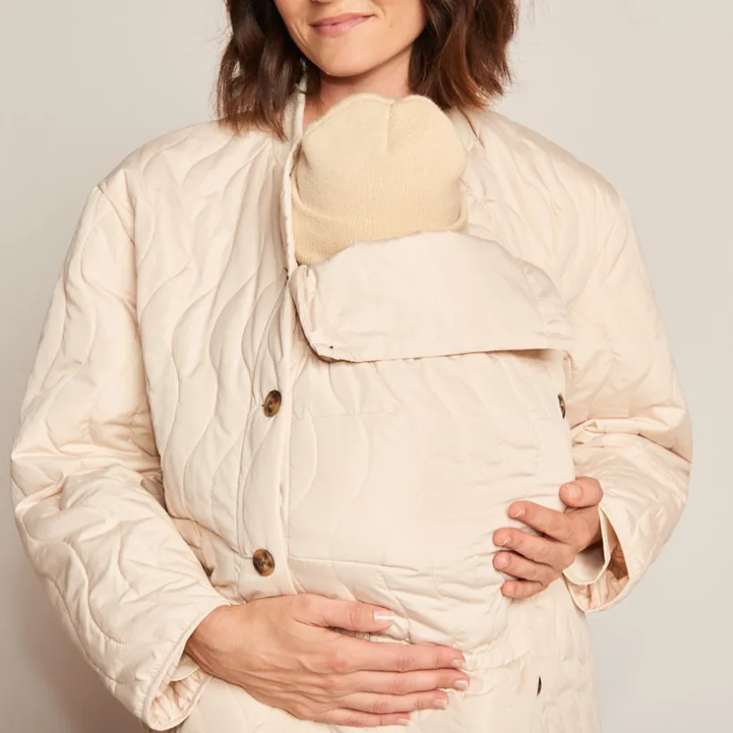 Veste de grossesse évolutive en toile matelassée