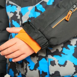 Veste de ski waterproof imprimé camouflage pour garçon