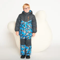 Veste de ski waterproof imprimé camouflage pour garçon