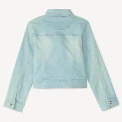 Veste effet jean à poches pour fille