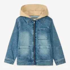 Veste en jean avec capuche amovible pour garçon