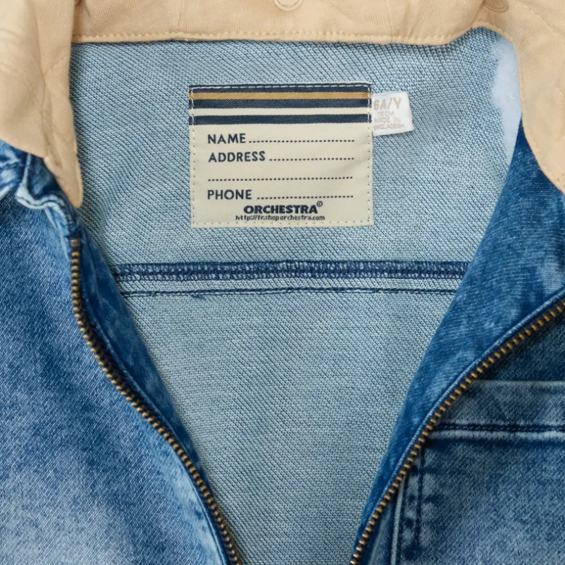 Veste en jean avec capuche amovible pour garçon