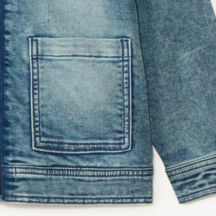 Veste en jean avec capuche amovible pour garçon