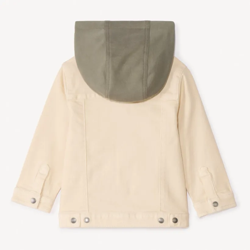 Veste en jean à capuche amovible pour bébé garçon