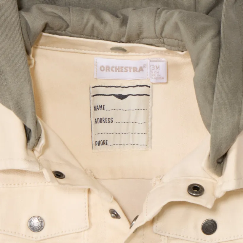 Veste en jean à capuche amovible pour bébé garçon