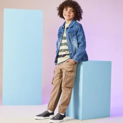 Veste en jean effet délavé pour garçon