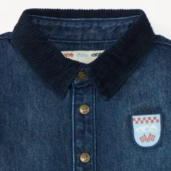 Veste en jean et velours bi-matière bébé garçon