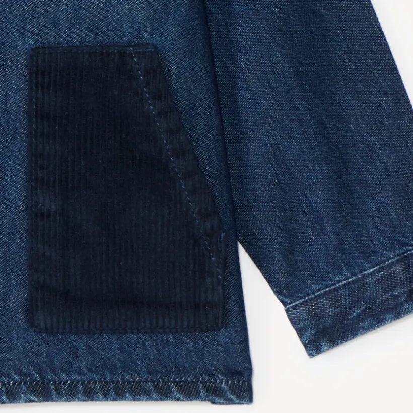 Veste en jean et velours bi-matière bébé garçon