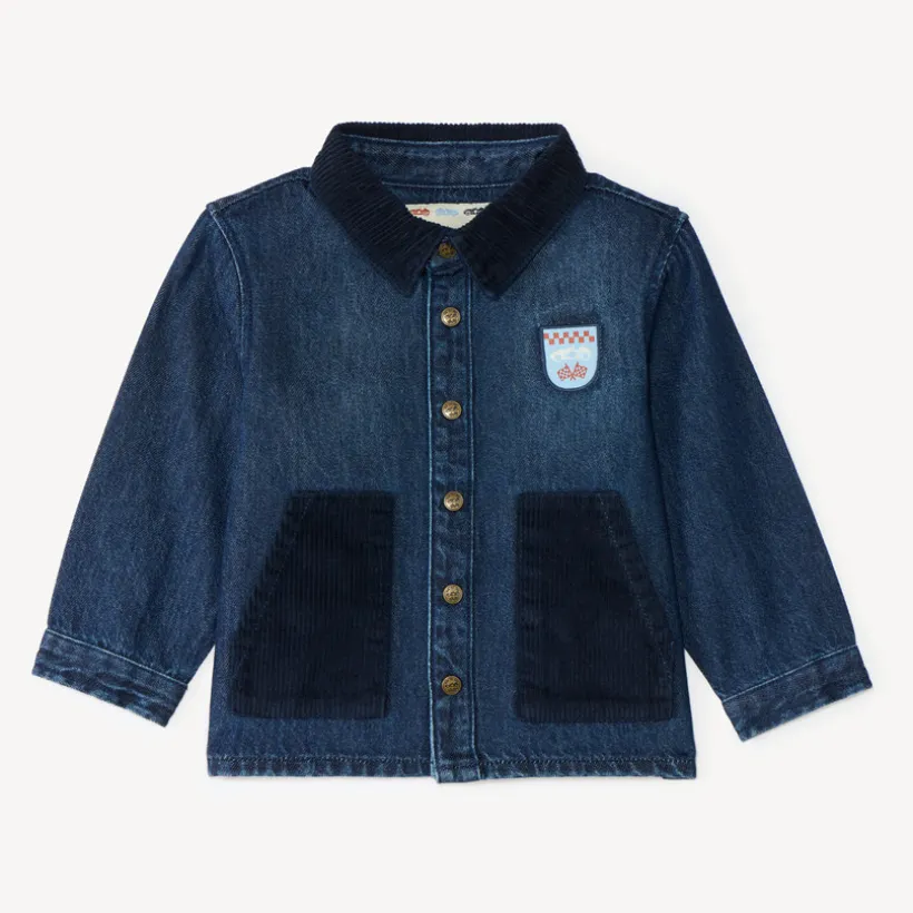 Veste en jean et velours bi-matière bébé garçon