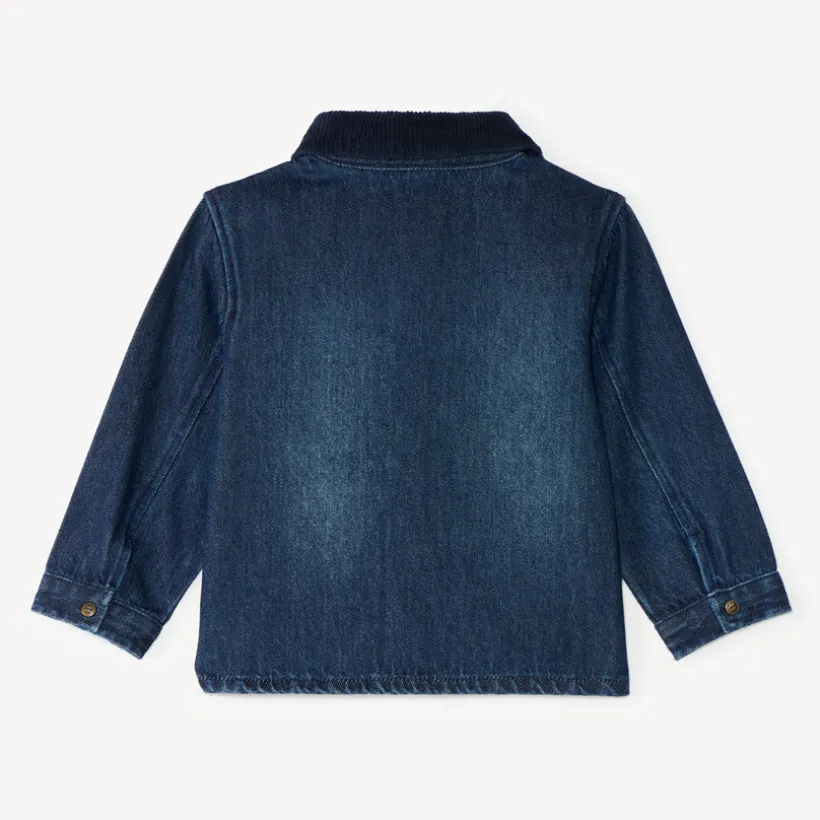 Veste en jean et velours bi-matière bébé garçon