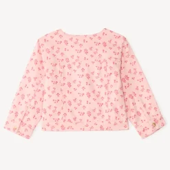 Veste en jean imprimée fleurs pour bébé fille