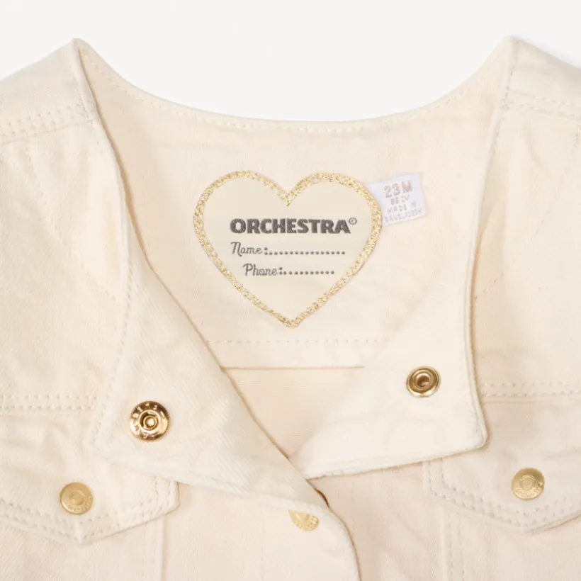 Veste en jean pressionnée pour bébé fille