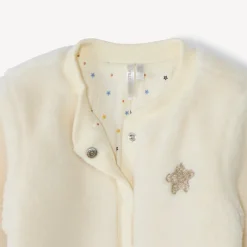 Veste en sherpa avec étoile dorée pour bébé fille