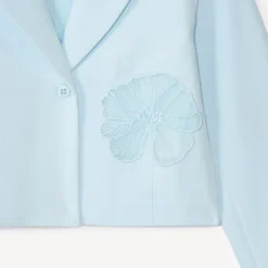 Veste en toile style blazer uni pour fille