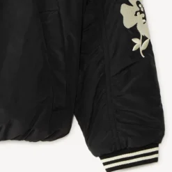Veste fille en popeline brodée avec des fleurs