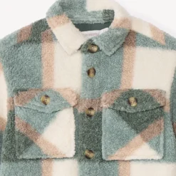 Veste manches longues en molleton à carreaux pour garçon