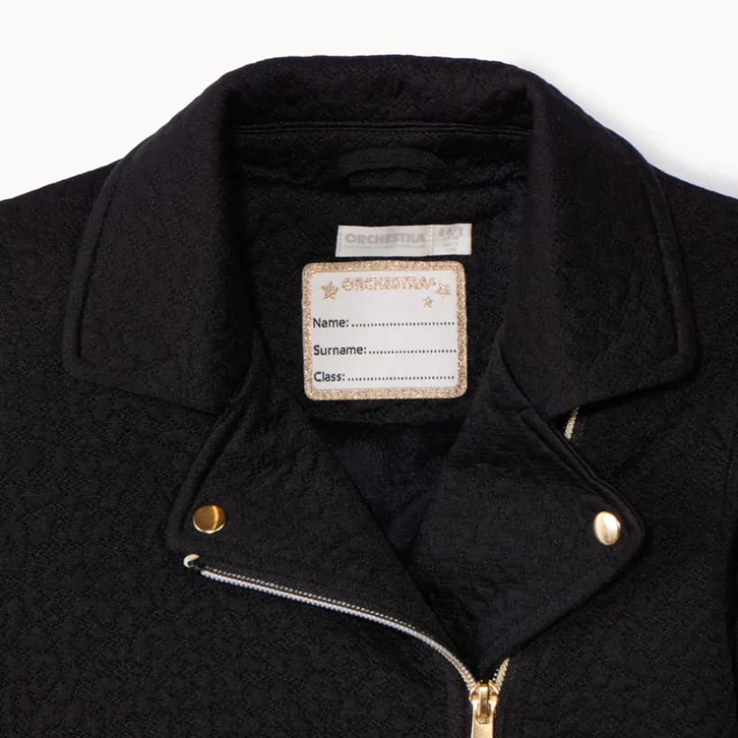 Veste molleton style perfecto quilte léopard pour fille