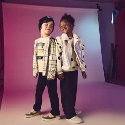 Veste sans manches contrecollée effet fourrure pour fille