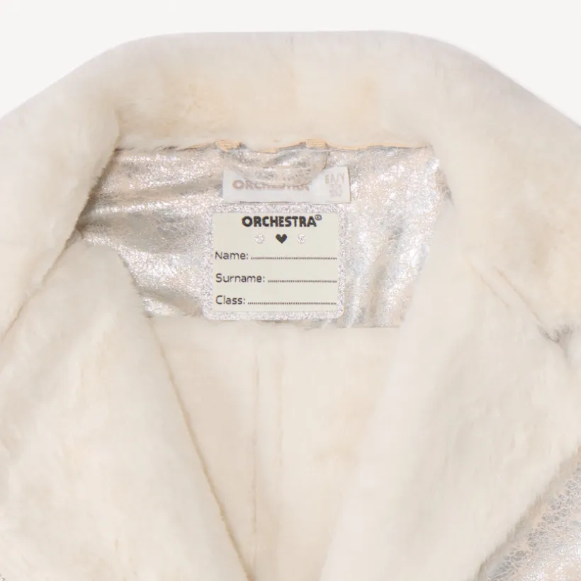 Veste sans manches contrecollée effet fourrure pour fille