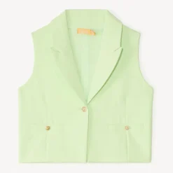 Veste sans manches style blazer pour fille