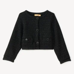 Veste tailleur scintillante en maille fantaisie pour fille
