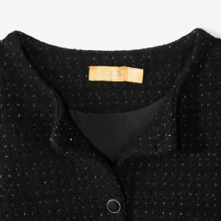 Veste tailleur scintillante en maille fantaisie pour fille
