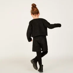 Veste tailleur scintillante en maille fantaisie pour fille