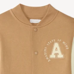 Veste teddy molleton à patch bouclette pour garçon