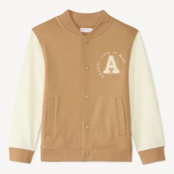 Veste teddy molleton à patch bouclette pour garçon